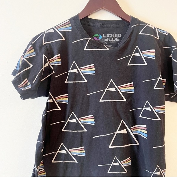 Pink Floyd Washed Out logo Band Tee Shorts Sleeves Size Small Crewneck - Picture 2 of 7